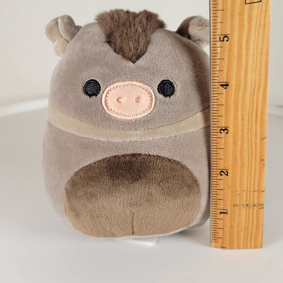 Squishmallows Ronnie Cow Plush 5" Brown Fuzzy Hair Kellytoy Jazwares With Tag - Picture 2 of 11